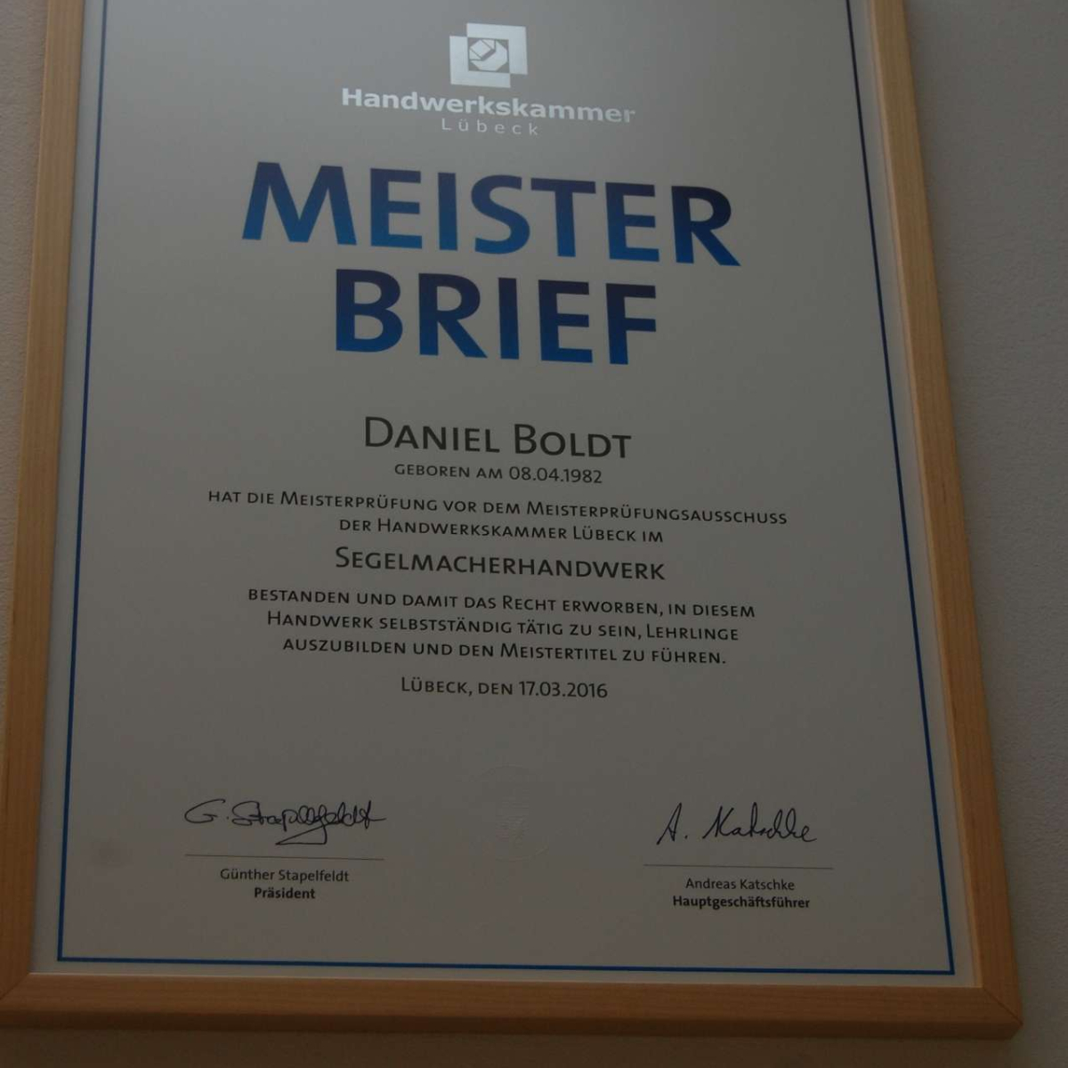 Daniel Bold Meisterbrief